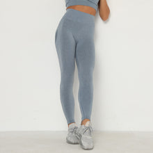 Load image into Gallery viewer, High Waist Blue Seamless Leggings
